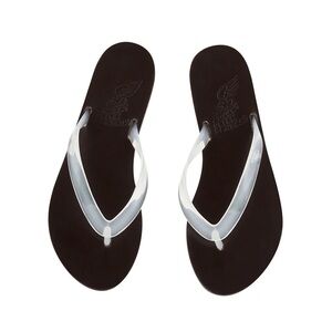 Women's Black and White Flip Flops